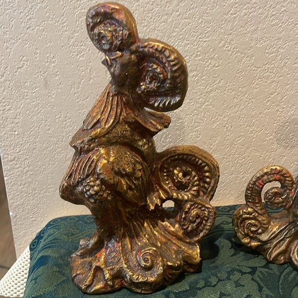 Vintage Gold Rooster and chicken by Jaru of California - Picture 2 of 8
